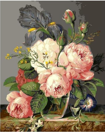 Tidlös Blomsterprakt – Paint by Number-kit 🌸🎨