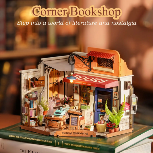 Corner Bookshop – DIY Miniatyr - Robotime Rolife