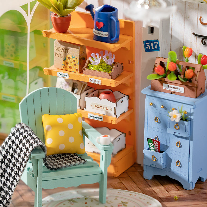 Mengyu Flower House – DIY - Robotime Rolife  interior chair